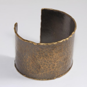 48mm Antique Bronze Cuff Bracelet, Handmade Brass Bracelet Bangle, Hammered Cuff Bracelet, Bronze Plated Statement Bracelets, CHK84