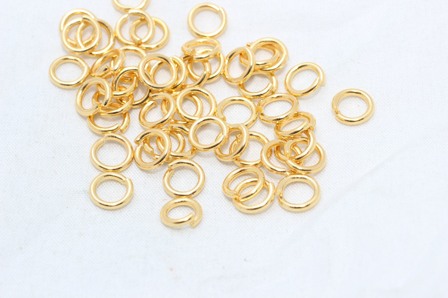 17 Ga 8mm Jump Rings 50 Pcs Tiny Jump Ring Connector Gold Etsy