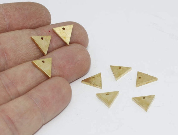 10x11mm Raw Brass Triangle Pendant, Stamping Blank, Chevron Blank, Triple Chevron Pendant , AN, SOM223