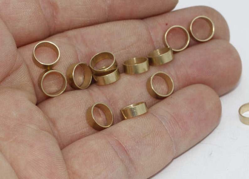3x8mm Raw Brass Closed Ring Connectors Circle Connector Etsy