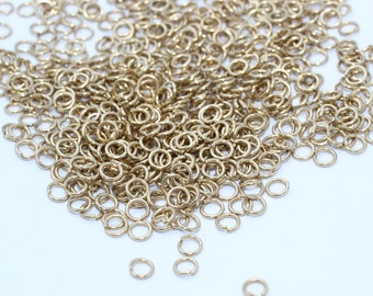 1000 Pcs 20 Ga 5mm Raw Brass Jump Rings, Connecteur en laiton brut, Anneaux de saut ouverts, vrac raw brass jump rings, bijoux fabrication fournitures, GFJ,HLS5