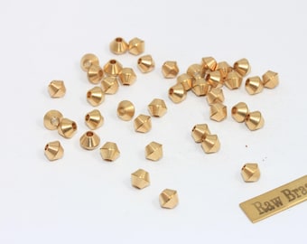 200 Pcs 6mm Raw Brass Spacer Beads, Metal Rondelle Beads, Mini Round Beads, Industrial Spacer Beads, KA45