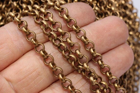 33 Feet 55mm Raw Brass Rolo Chain 