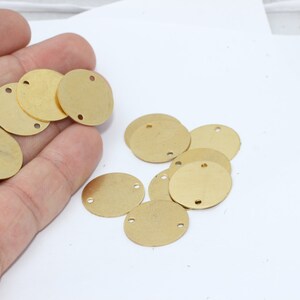 20mm Raw Brass Disc Charms, Coin Charms, Round Charms, Bracelet Charms, Stamping Blanks, Stamping Tag, Raw Brass Findings, EK, ALS41
