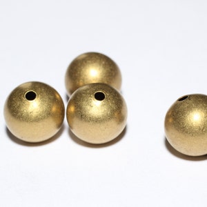 10 Pcs 14mm Raw Brass Ball Beads, Ball Pendant, Hollow Ball Beads, Ball Charm Necklace, Ball Spacer Beads, Raw Brass Beads, KIC, CHK304