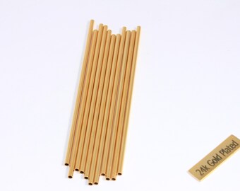 2 cuentas tubulares de oro brillante de 24 k (80 mm), cuentas tubulares largas, dijes espaciadores, cuentas geométricas, accesorios chapados en oro, MTE1333