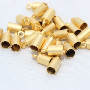 24k Matt Gold Bead Caps, Inner Size 3,60mm, Cord End, Cord Tip, End Cap, Bead Cap, Tassel End Caps, Gold Plated Findings, TBC, DOM34