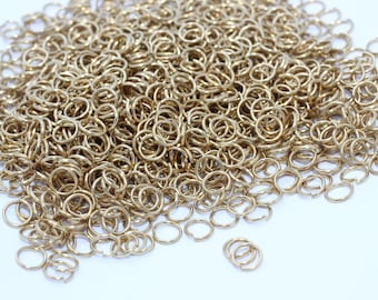 500 Pcs 20 Ga 7mm Raw Brass Jump Rings, Raw Brass, Open Jump Rings, Bulk Raw Brass Jump Rings, Jewelry Supplies, CFJ, HLS7