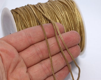 Cadena de serpiente de latón sin tratar, cadena de cable de 1,6 mm, 3 metros, BXB90
