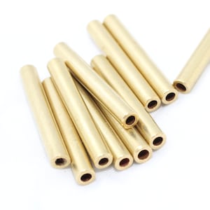 10 Pcs 4x30mm Raw Brass Tube Beads , Extra long tubes - Brass Findings , TBR1