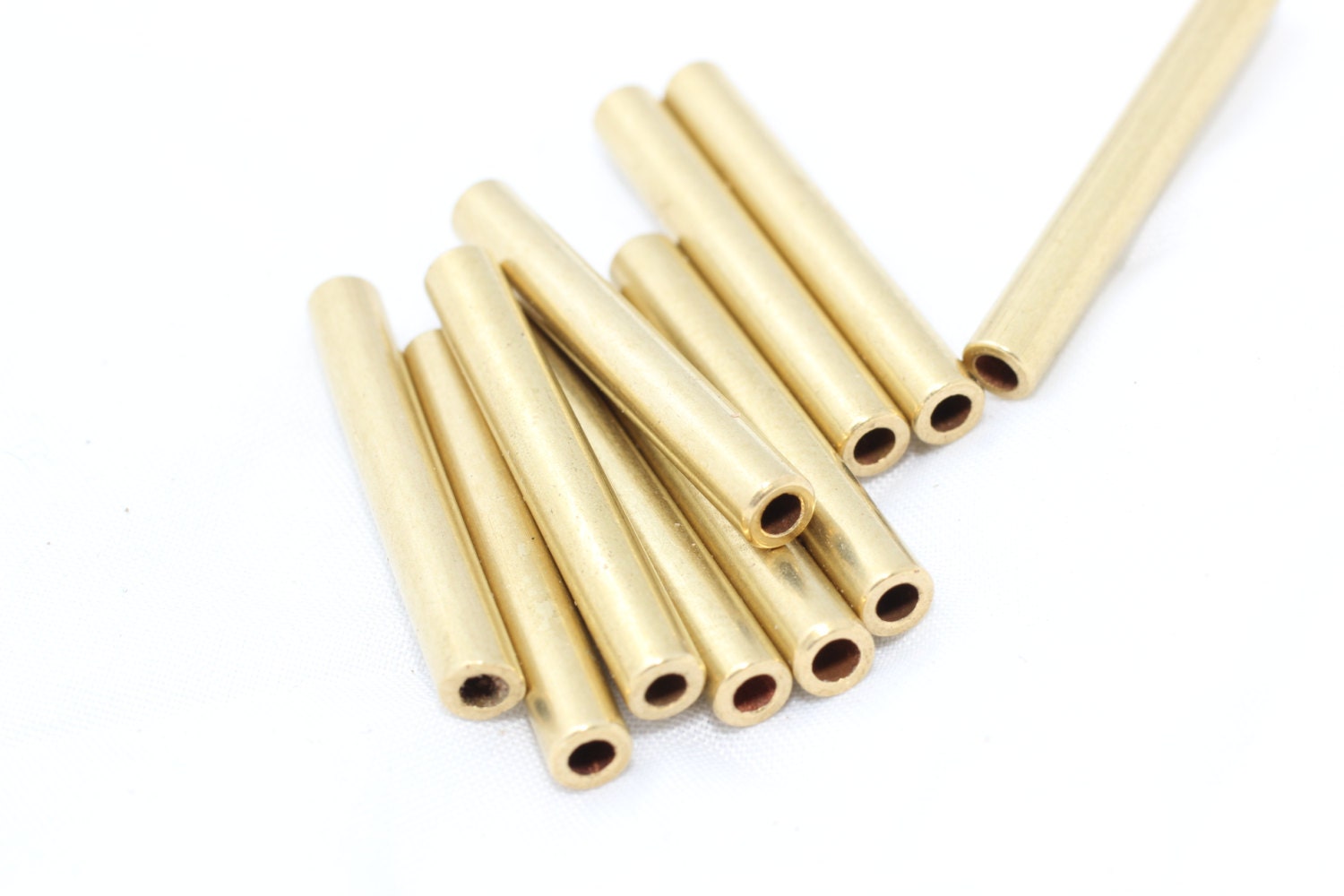 20 Pcs 4x30mm Raw Brass Tube Beads Extra long tubes Brass Etsy