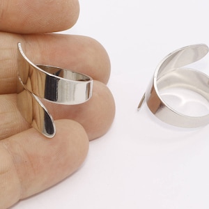 Silver Plated Chevron Ring , dainty , chevron , Silver Chevron Ring, Adjustable Size 17-18mm , LA , FNL138