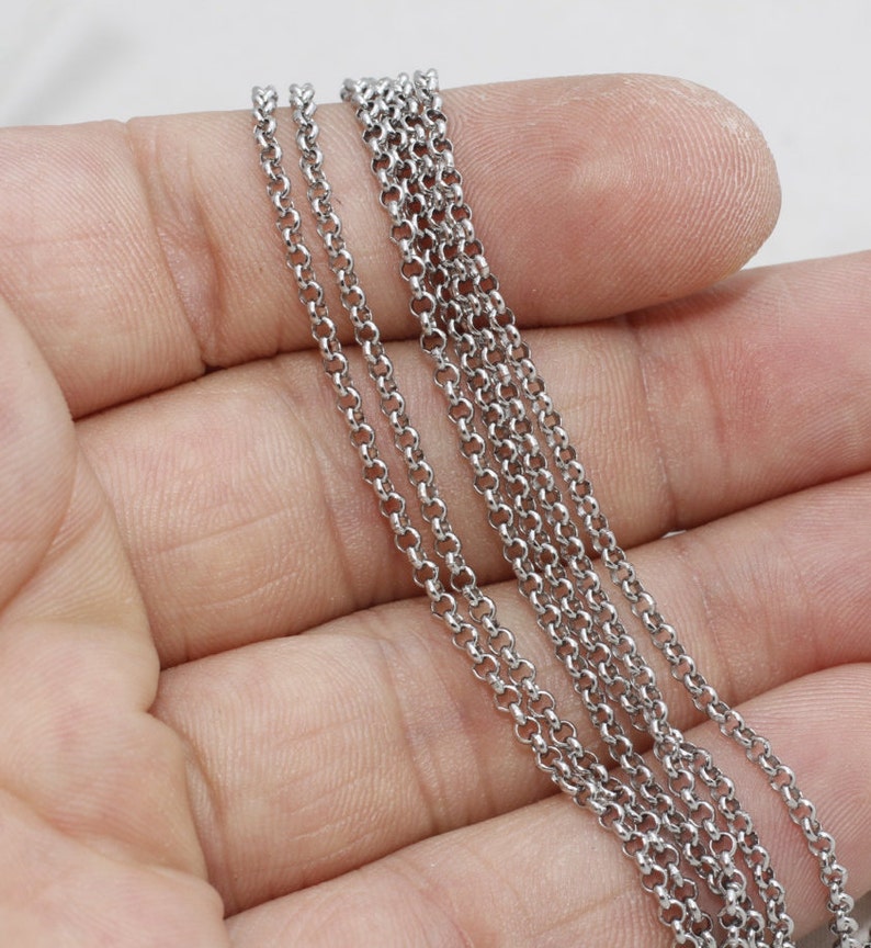 165 Feet 2mm Stainless Steel Chain Box Chain Rolo Chain | Etsy
