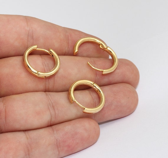 20mm 24k Shiny Gold Earrings, Leverback Earrings, Leverback Ear Hooks, Hoop  Earrings, Gold Earring Clasps, Gold Plated Findings, lbe, MLS300