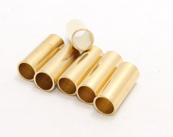 10 Pcs 12x30mm Raw Brass Round Tubes, Spacer Tubes, Bracelet Tubes, Brass Tube Beads, Long Tube Beads, Raw Brass Findings, LT, TBR41