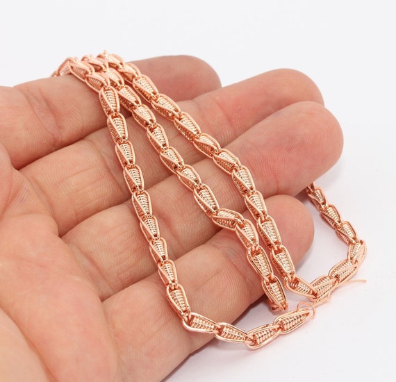 Rose Gold Snake Chain Handmade Necklace 