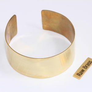 25mm Raw Brass Bracelet, Flat Bracelet Bangle, Stacking Bracelets, Open Flat Bracelet, Dangle Bracelets, Raw Brass Bracelets, TVF48