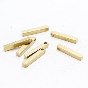 50 Pcs 4x25mm Raw Brass Bar, Long Bar, Bar Necklace, Bar Pendant, Personalized Charms, Nameplate Bar, Raw Brass Pendant, TFB, PND8