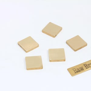 10 Pcs  12x12mm Raw Brass Square Blank, Square Charms, Stamping Blank, No Hole Charms, Small Square Pendants, Raw Brass Findings, KA97