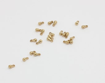 25 Pcs 3x6mm Raw Brass Drop Charms, Mini Drop Pendant, Drop Charms, Teardrop Beads, Raw Brass Drop Beads, Raw Brass Findings, LA15