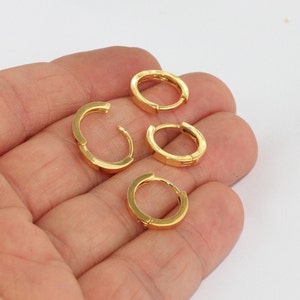 15mm 24k Shiny Gold Leverback Earrings, Plain Leverback Findings, Gold Earring Hoops, Ear Wires, Gold Plated Earrings, lbe, BRT832
