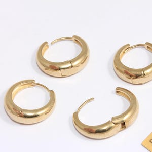 22 mm ruwe koperen oorbellen, oorringen met hefboom achterkant, cirkeloorbellen, ronde oorbellen, messing oorbellen, bevindingen messing oorbellen, BRT501
