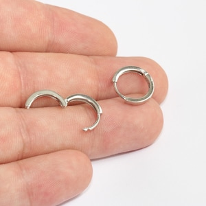 14mm Rhodium Plated Oorbellen, Leverback Hoop Oorbellen, Leverback Oorhaken, Zilveren Oorbel Sluitingen, Verzilverde Bevindingen, Lbe, MLS759