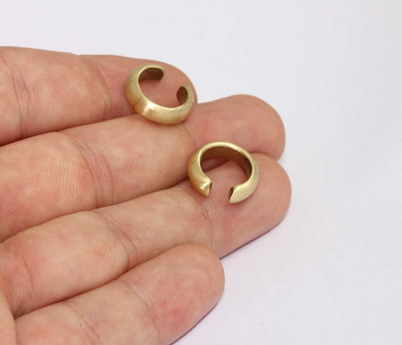 Minimalist Earrings Ear Cuff Non Pierced Dainty Ear Cuff MLS337 Raw Brass Earrings Width 5mm Raw Brass Ear Cuffs Hoop Ear Cuff