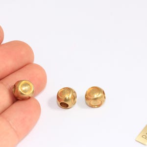 10mm Raw Brass Beads, Brass Ball, Bracelet Charms, Spacer Beads, Raw Brass Ball, Raw Brass Findings, ROSE171-1