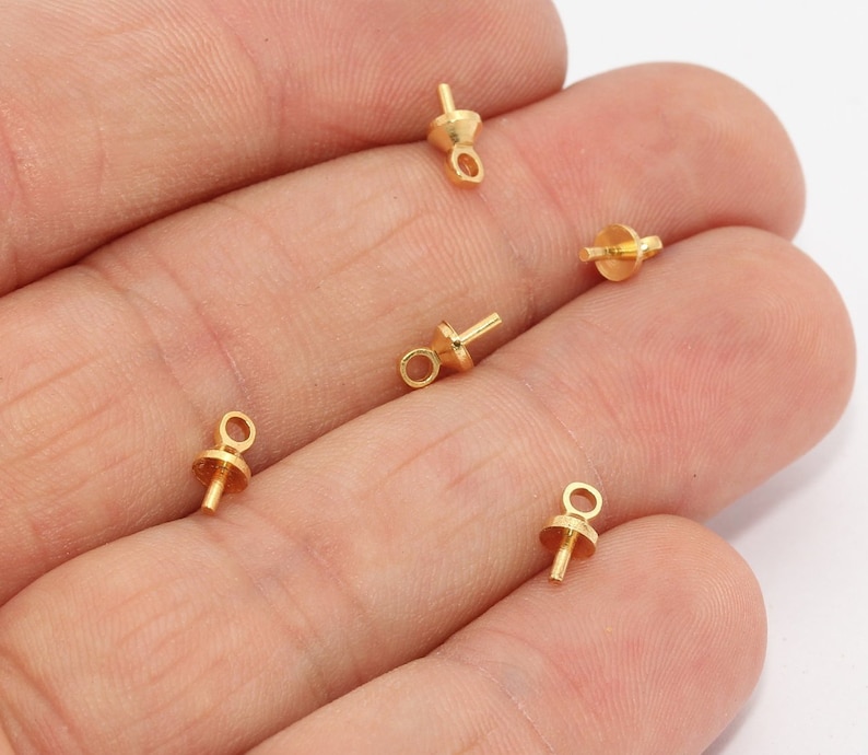 4x7mm 24k Shiny Gold Pacifier Pendant Pendant Bail Etsy