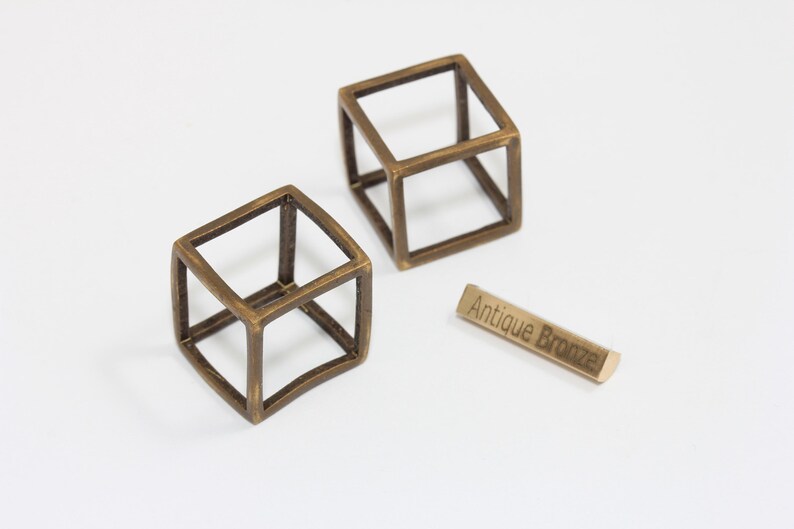 5 Pcs 17mm Antique Bronze Cube Pendant, Spacer Beads, DOM90 - Etsy UK