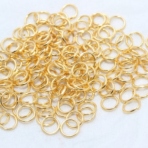 200 Pcs 20 Ga 6mm 24k Shiny Gold Jump Rings, Gold Connector, Open Jump Rings, Bulk Gold Jump Rings, Jewelry Making Supplies, LFJ, DOM4