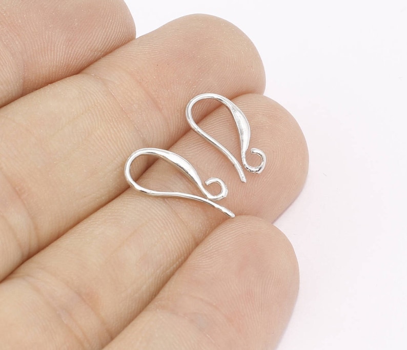 24 Pcs 8x15mm Silver Plated Earring Hooks Fish Hooks Ear Etsy