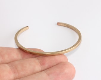 60 mm Rohmessing Armband, Rohmessing Armbänder, Armband Manschette, Minimalist Armband, dünner Messing Armreif, Rohmessing Zubehör, BOXB368-1