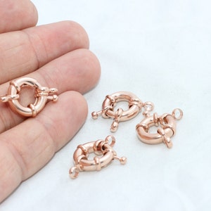 15mm Rose Gold Karabinerverschluss, Runde Gold Verschluss, Karabinerverschluss, hochwertiger Verschluss, Karabiner-Verschluss, Rose vergoldet Erkenntnisse, LS, ROSE139