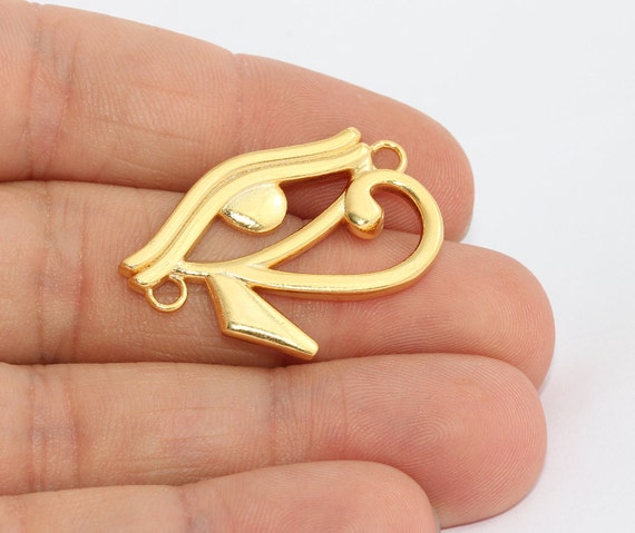 21x32mm 24k Shiny Gold Egyptian Eye 