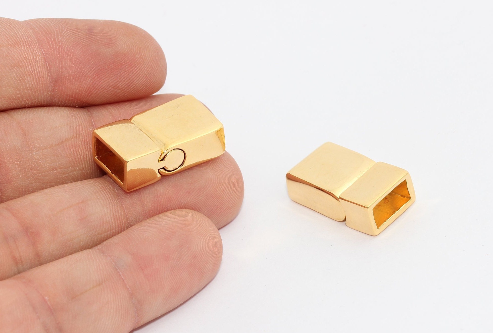 12x21mm 24k Shiny Gold Bracelet Clasps Clasps Flat Etsy