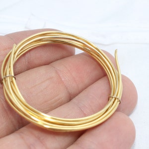 15 Gauge 16,5 Feet 24k Shiny Gold Wire , Dead soft wire, Wrapping Wire, WR12