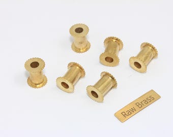 10x12mm Raw Brass Tubes, Bead Core, Channel Bead Cores, Brass Tube Beads, Bracelet Solid Tube Charms, Raw Brass Findings, ZPR341