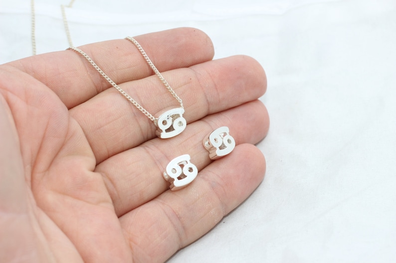 Cancer Necklace 5 Pcs 6x7mm Silver Plated Cancer Charms MTE104 Cancer Zodiac Sign Astrology Charm Zodiac Necklace ZDK Initial Charms