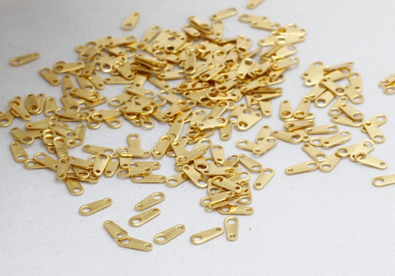 3x8mm 24k Shiny Gold Necklace Connector Chain Tabs Brass Etsy