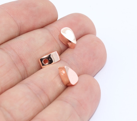 5x10mm Rose Gold Drop Charms Tear Drop 