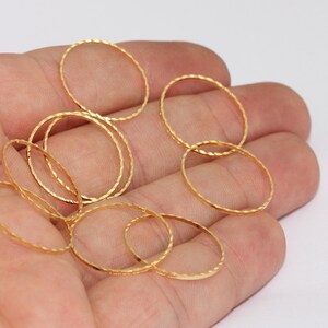 20mm 24k Shiny Gold Plated Closed Ring, Circle Connector, Faceted Closed Rings, Round Connector Beads, Rings, Gold Plated Charms, CHK398-1