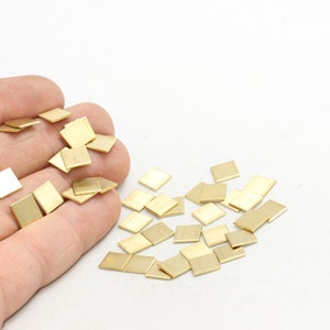 20 pezzi 8mm Quadrato Vuoto, Metallo Vuoto, Ottone Solido Vuoto, Quadrato Ottone Grezzo, Stamping Blanks, FNL100