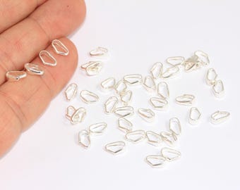 Shiny Silver Plated Pinch Bails, Pendant Bails, Charm Pinch Bails, Pendant Connector, Pendant Holder, Bail, Silver Plated Findings, CLO21