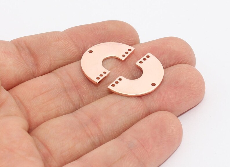MCH Moon Necklace Charms Rose Gold Charm MTE985 Moon Pendant Rose Gold Plated Pendant 13x23mm Rose Gold Moon Charms Moon Earrings