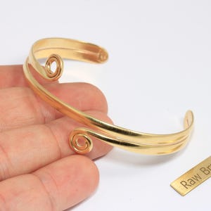 Raw Brass Bracelet Bangle, Waved Bracelet Cuff, Wrapping Handmade Bracelet, Stacking Cuff Bracelets, Raw Brass Jewelry, BRT92-1