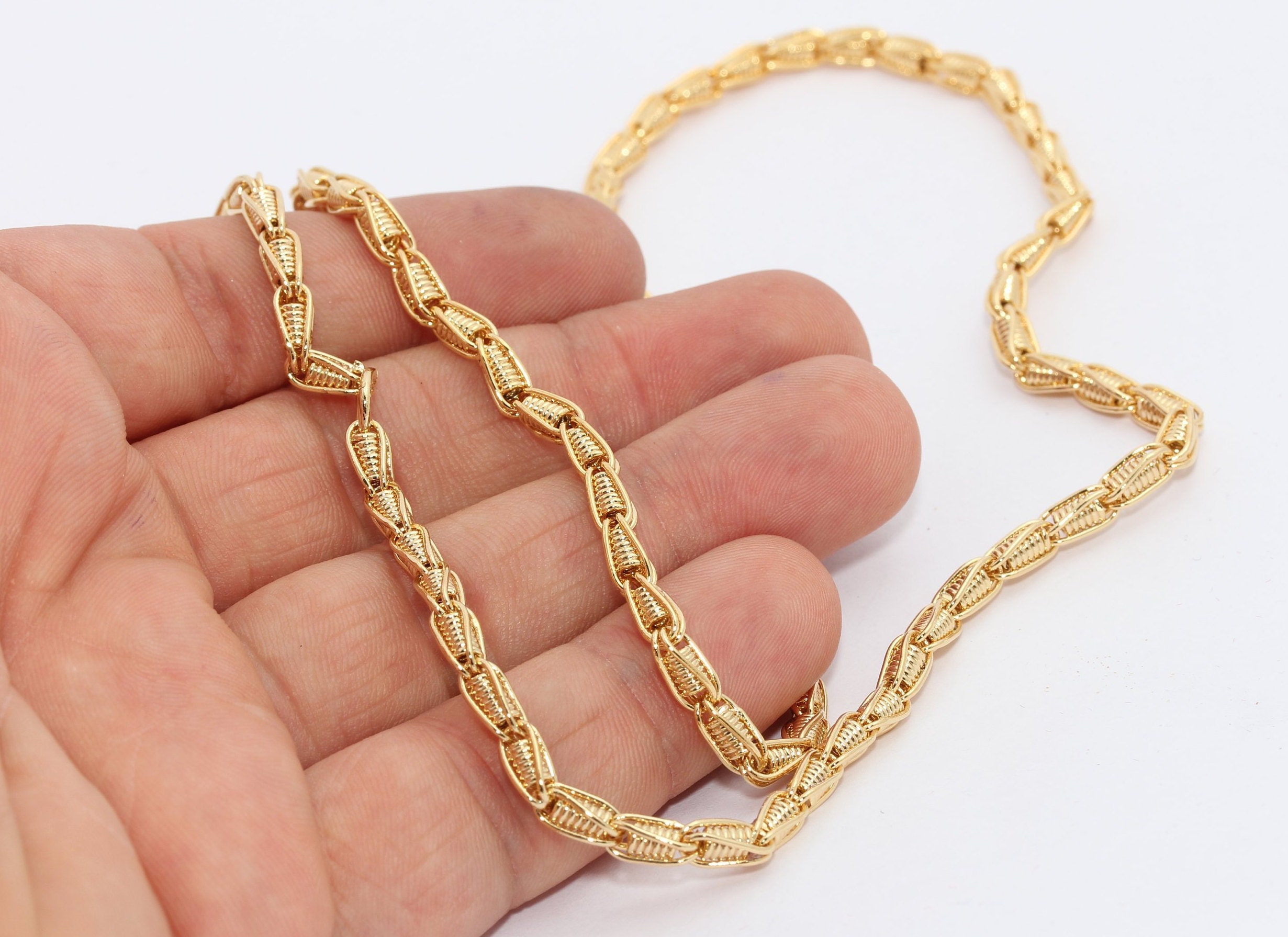 24 '' 35mm 24k Shiny Gold Snake Chain 