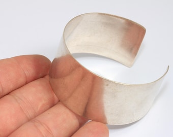 30mm Antique Silver Cuff Bracelet, Adjustable Bracelet, Flat Cuff Bracelet, Silver Bracelet, Wide Silver Bracelet Cuff, CHK225-2