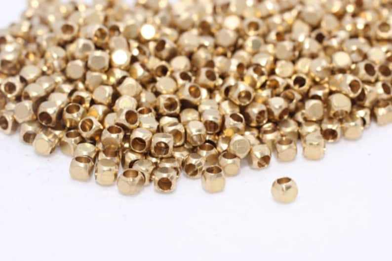 Tiny Spacer Cubes Spacer Beads Raw Brass Beads Mini Cube Beads KA40 50 Pcs 2,5mm Raw Brass Cube Beads Raw Brass Findings MC
